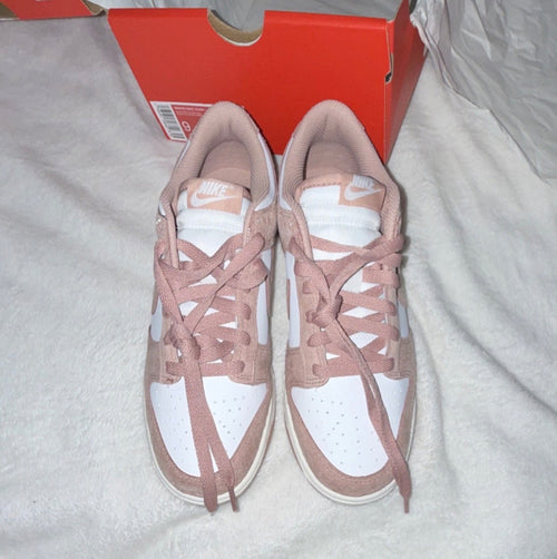 Nike Dunk Low Rose Whisper Mini Swoosh Pink Suede Women's Sneakers 2025